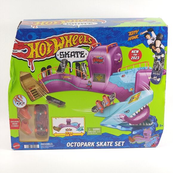 Hot Wheels 2023 Tony Hawk Octopark‎ Skate Set Playset Fingerboard & Shoes NEW - Picture 1 of 16